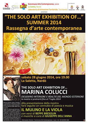 The solo Art exhibition of ... Marina Colucci